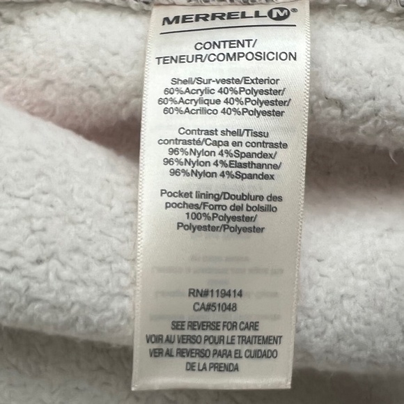 Merrell Gray/White/Black Hooded Jacket Size Small - Picture 10 of 15